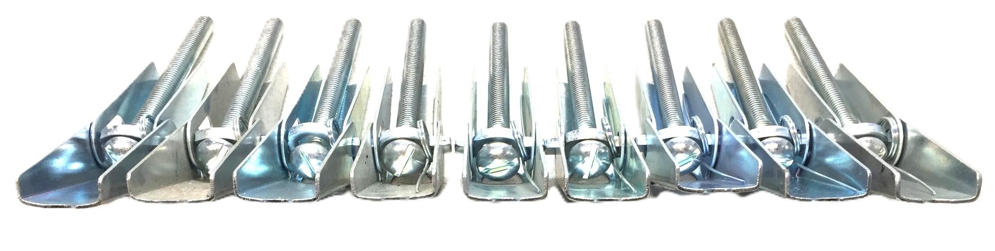 Unbranded 1/2" Toggle Nut and 4" Screw [Lot of 9] NOS