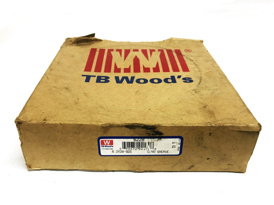 TB Woods 2-Groove V-Belt Sheave/Pulley 622B-6.2X2B-SDS NOS