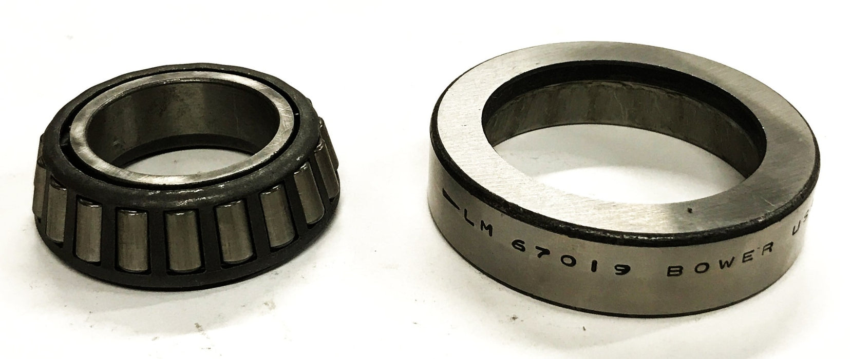 Bower Tapered Roller Bearing Cone and Cup LM67048/LM67019 NOS