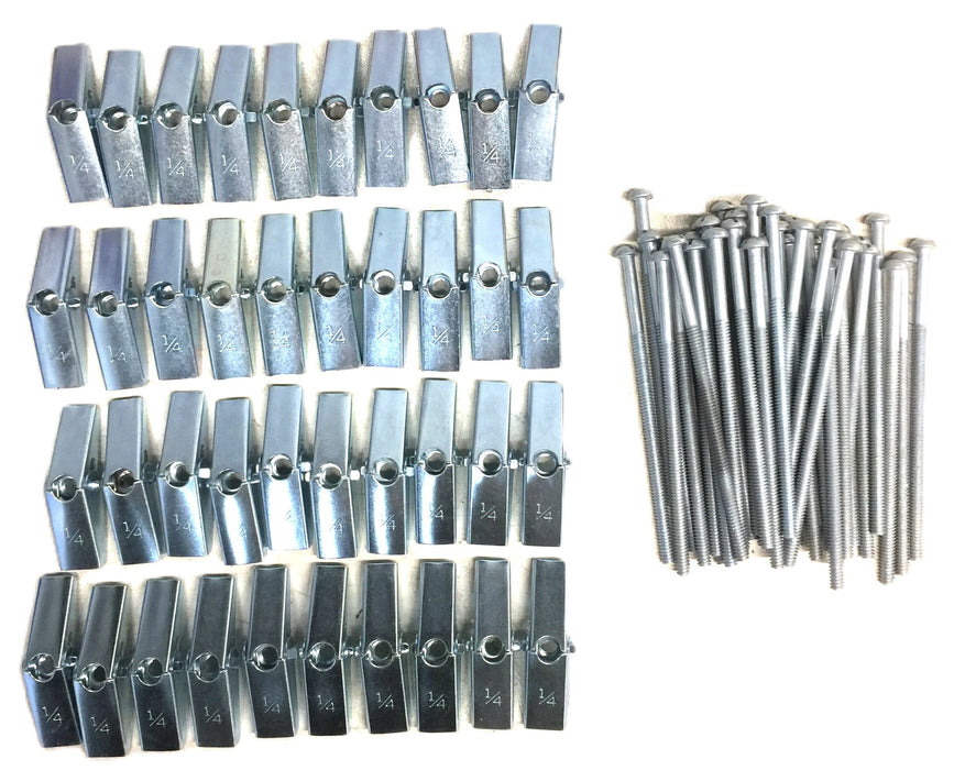 Unbranded 1/4" Toggle Nut and 4" Screw [Lot of 40] NOS