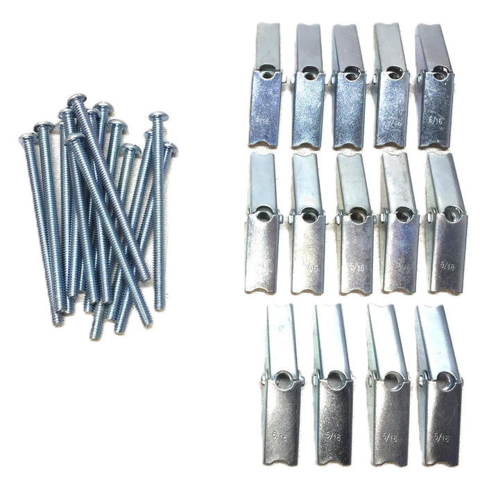 Unbranded 5/16" Toggle Nut and 4" Screw Set (2pcs) [Lot of 14] NOS