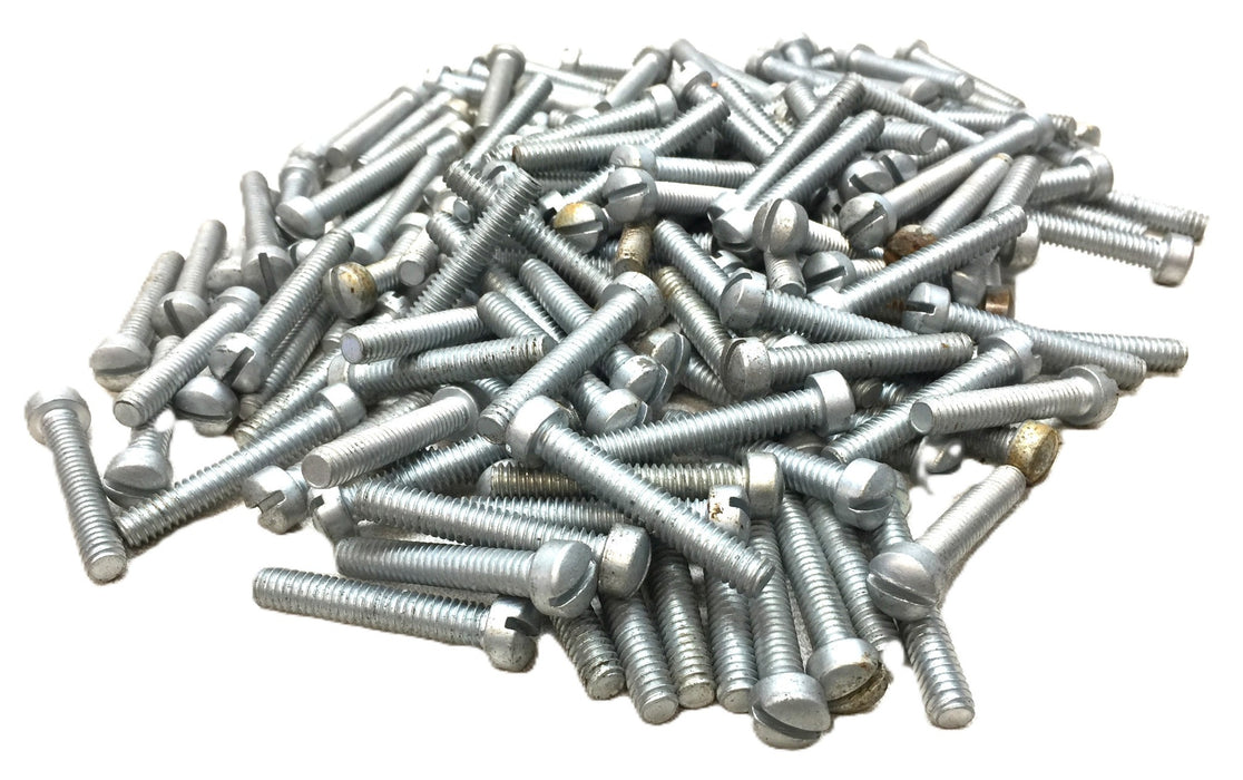 Unbranded 1/4"-28 x 1-1/2" Steel Round Slotted Head Screw Pack (160pcs) NOS