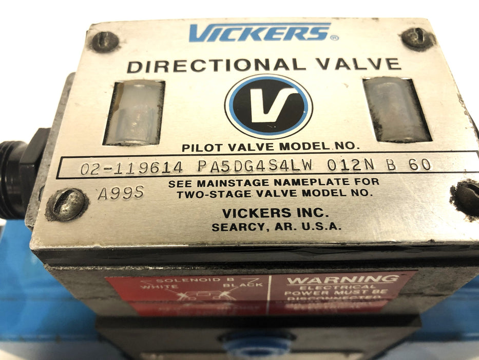 Vickers Directional Valve 02-119614-PA5DG4S4LW-012N-B-60 USED