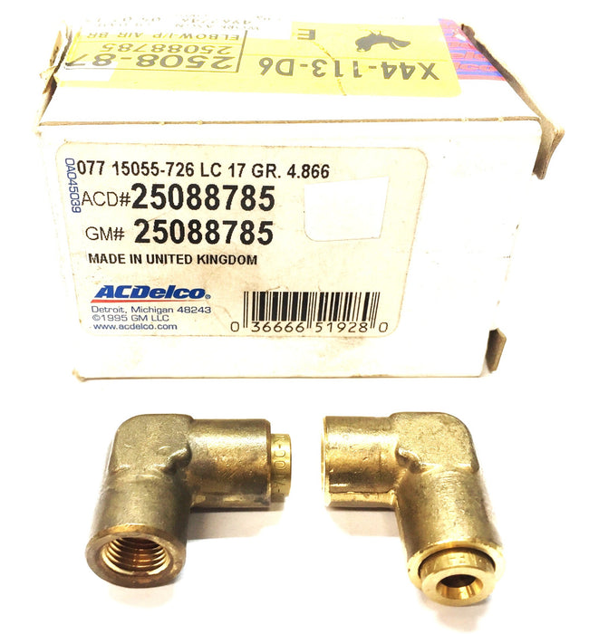 ACDelco Air Brake Pressure Gauge Hose Elbow 25088785 [Lot of 2] NOS