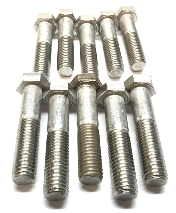 Unbranded 5/8"-11 X 3" Steel Hex Cap Screw [Lot of 10] NOS