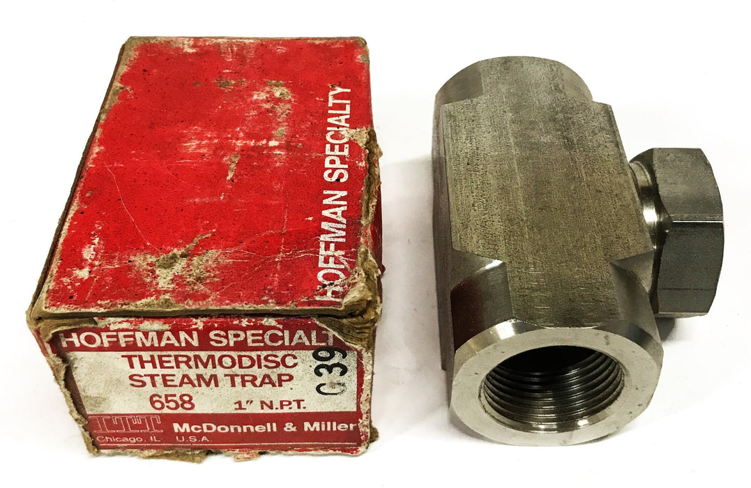 Hoffman 1 inch Thermodisc Steam Trap 658 NOS