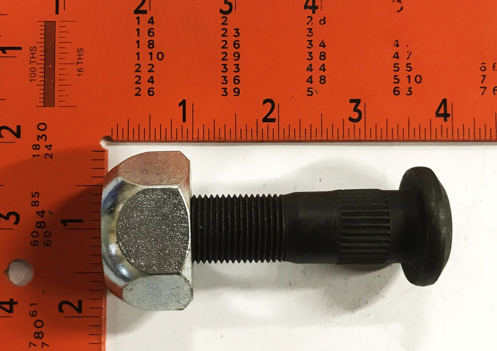 Euclid 2-5/8 Round Serrated Left Hand Wheel Stud and Nut E-4966-L [Lot of 8] NOS