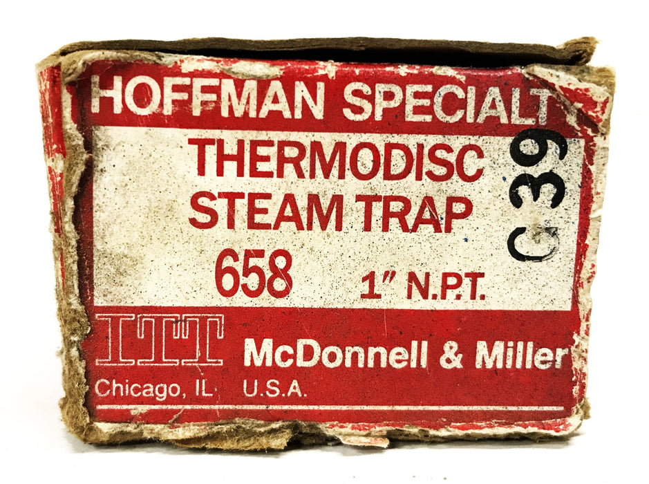 Hoffman 1 inch Thermodisc Steam Trap 658 NOS