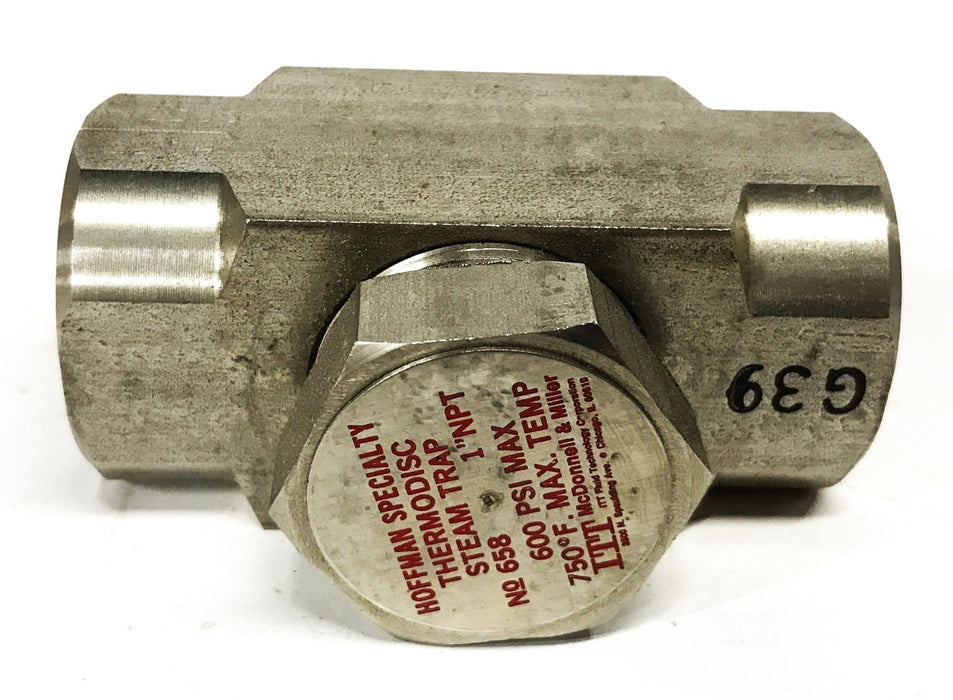 Hoffman 1 inch Thermodisc Steam Trap 658 NOS