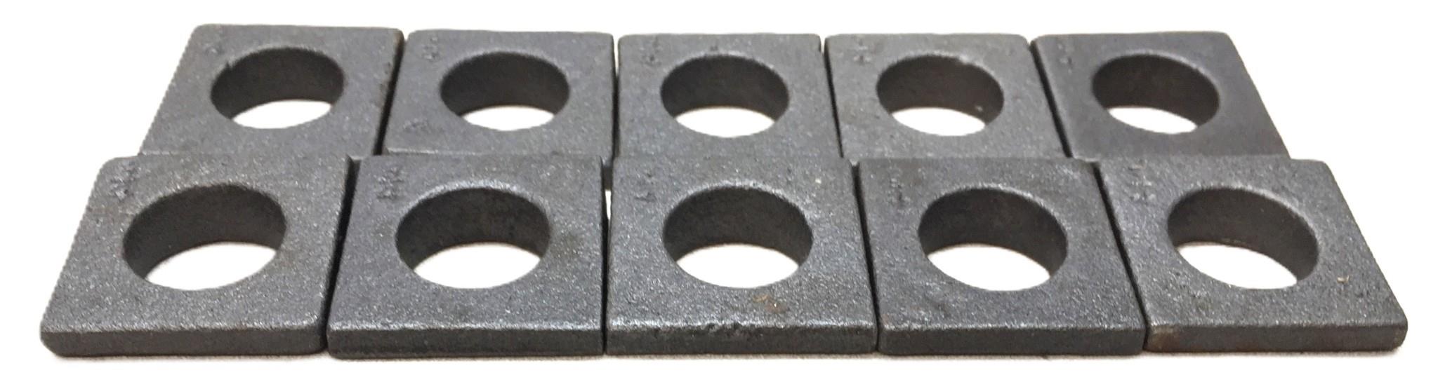 Unbranded Malleable Iron Beveled Square Washer 1/2 [Lot of 10] NOS