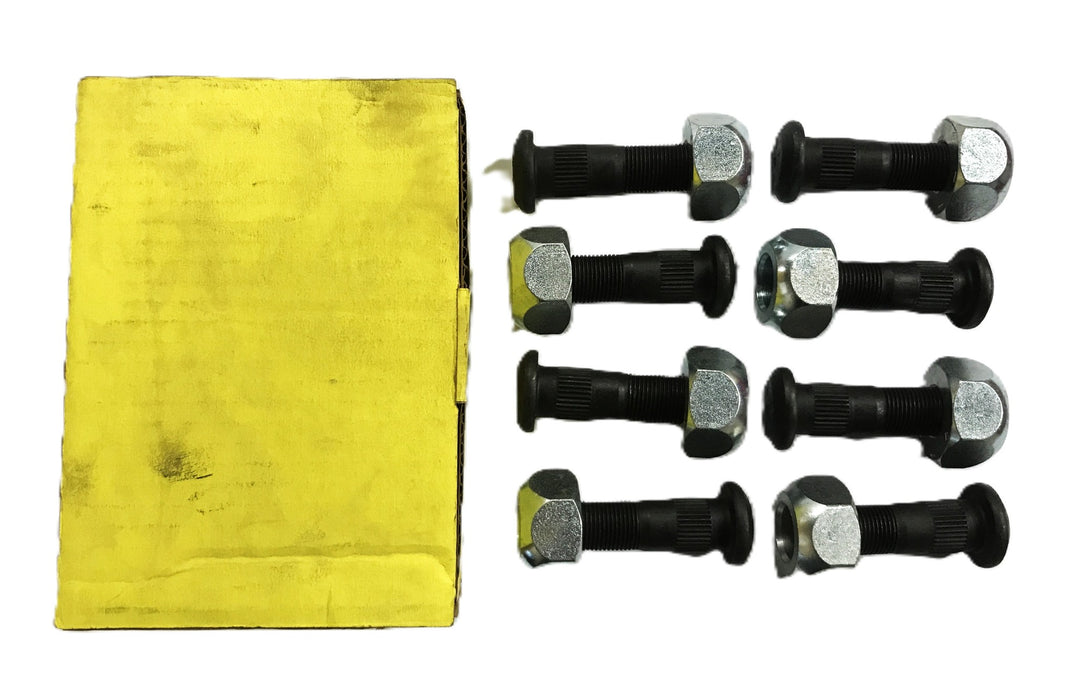 Euclid 2-5/8 Round Serrated Left Hand Wheel Stud and Nut E-4966-L [Lot of 8] NOS