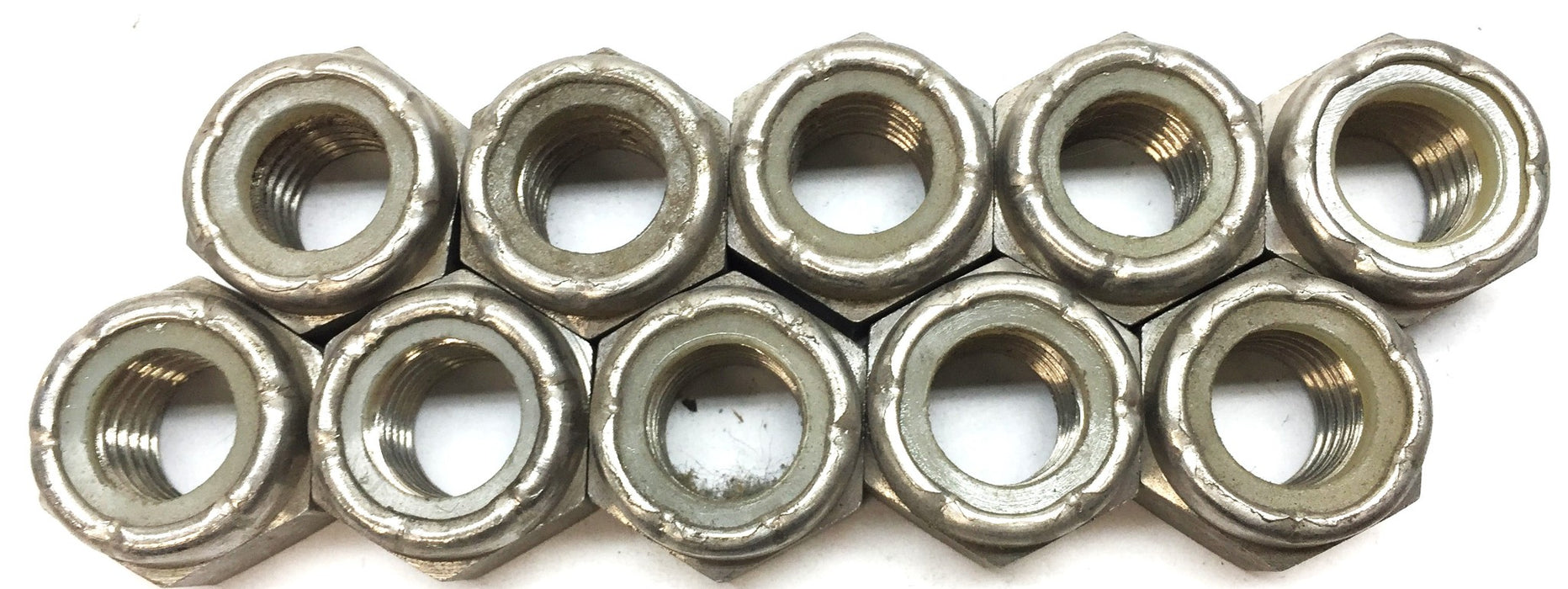 Unbranded 9/16"-12 Stainless Steel Lock Nut with Nylon Insert [Lot of 10] NOS