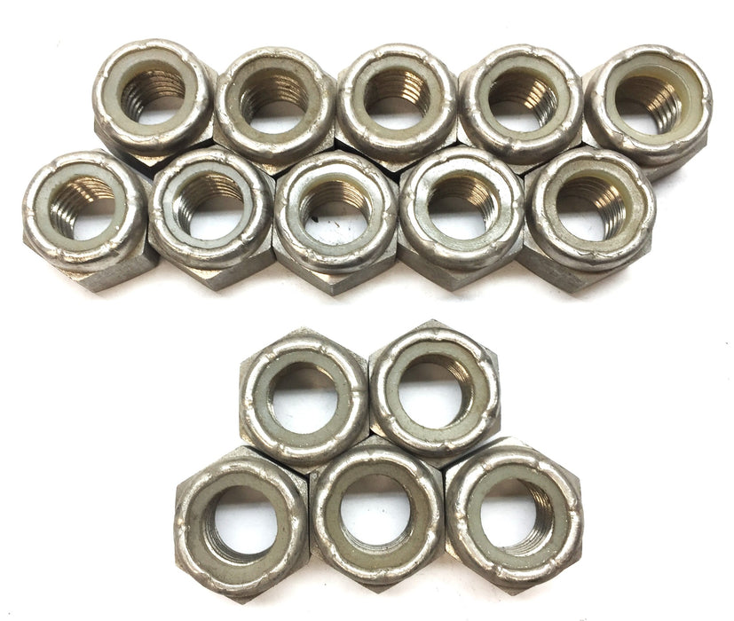 Unbranded 9/16"-12 Stainless Steel Lock Nut with Nylon Insert [Lot of 15] NOS