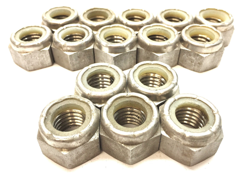 Unbranded 9/16"-12 Stainless Steel Lock Nut with Nylon Insert [Lot of 15] NOS