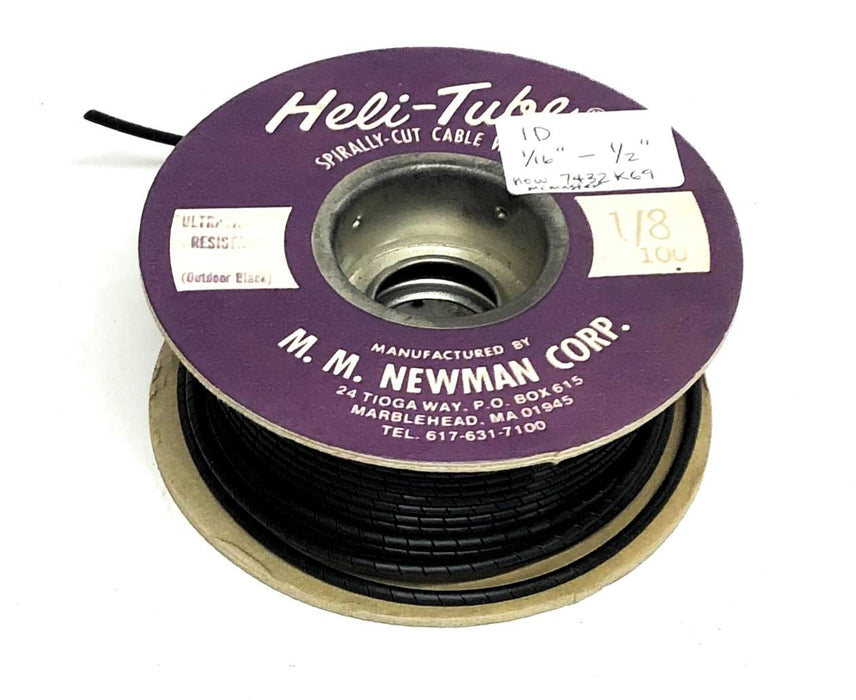 Heli-Tube 100 Foot Spirally Cut Cable Wrap 1/8 Inch NOS