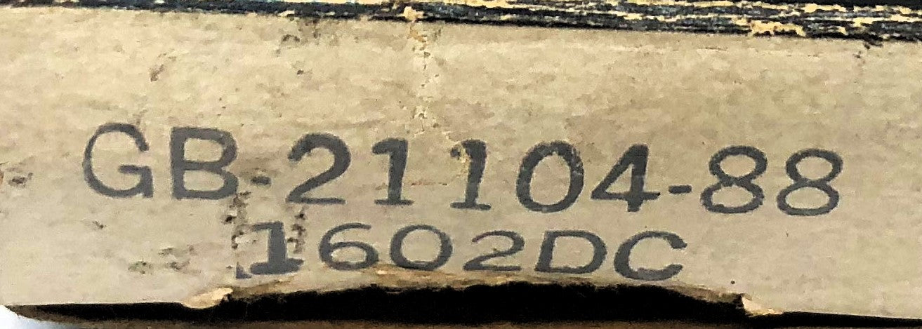 The General Rubber Sealed Ball Bearing GB-21104-88 1602DC [Lot of 5] NOS