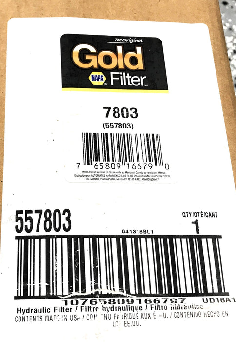Napa Gold Hydraulic Filter (Some Minor Denting) (No Gasket) 7803 (557803) NOS