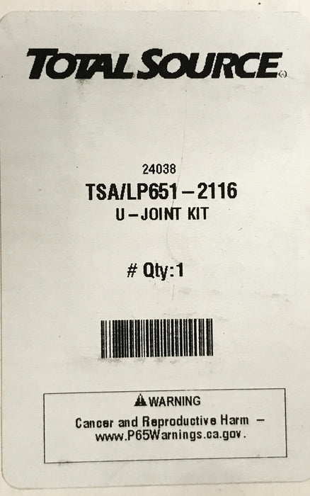 Total Source Universal Joint Kit TSA/LP651-2116 NOS