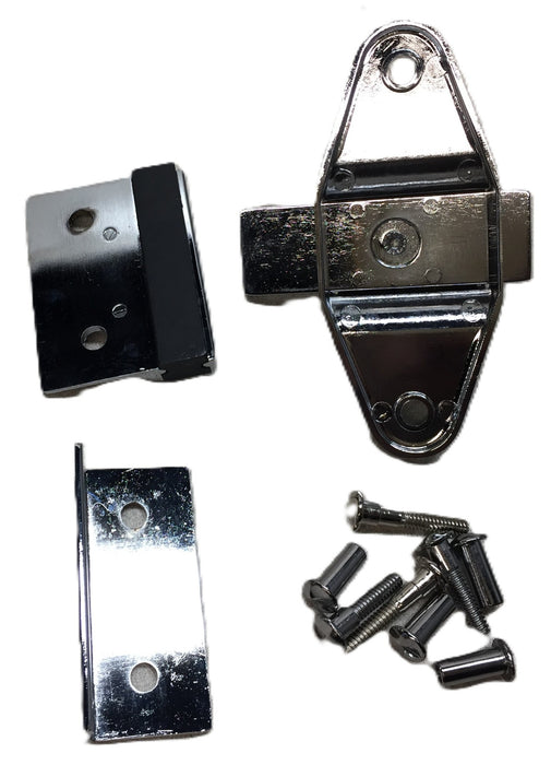 Unbranded Chrome Plated Slide Latch and Keeper Set 50560 [Lot of 2] NOS