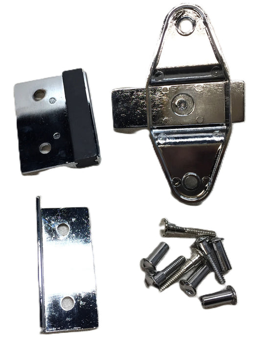 Unbranded Chrome Plated Slide Latch and Keeper Set 50560 [Lot of 2] NOS