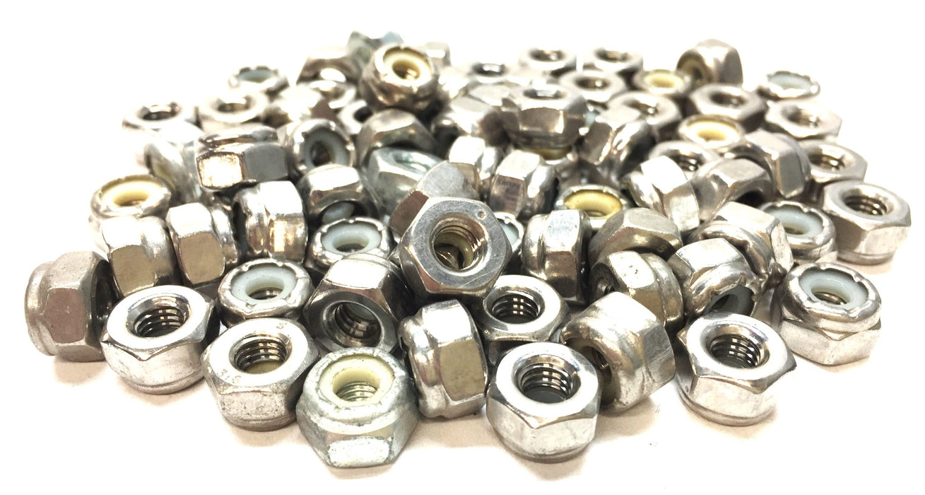 Unbranded #10-32 Stainless Steel Lock Nut with Nylon Insert [Lot of 75] NOS