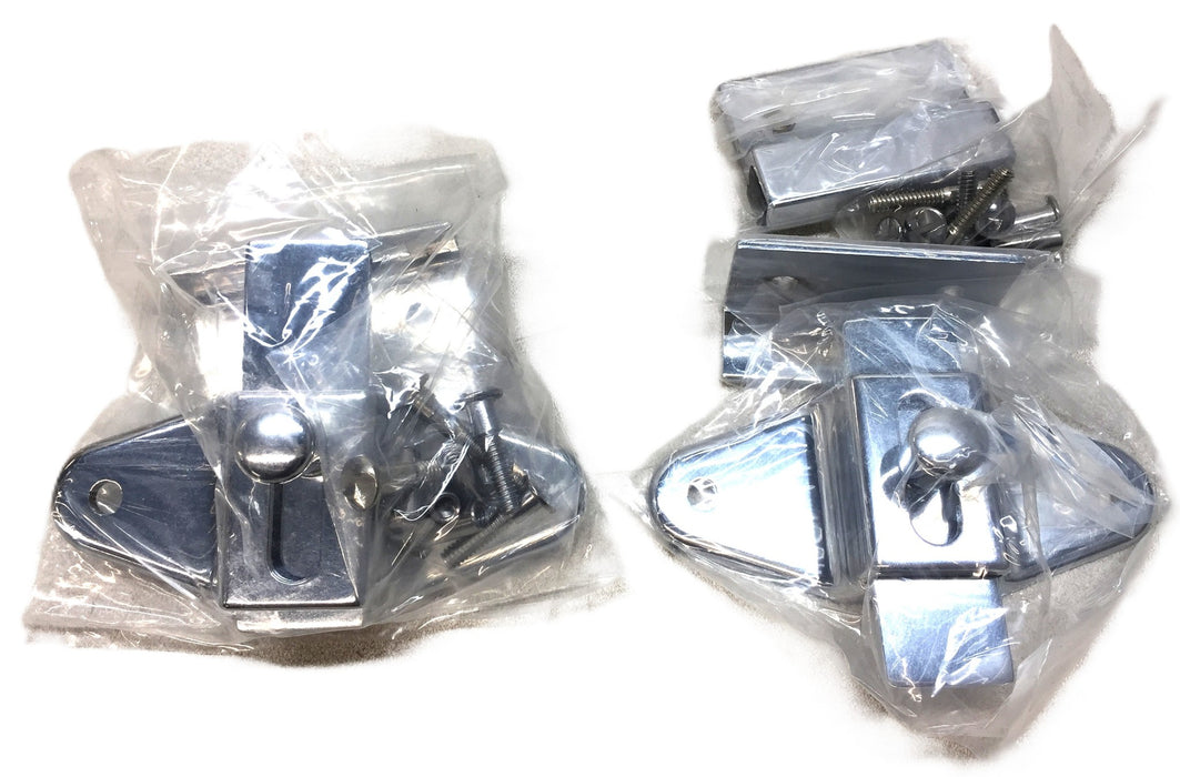 Unbranded Chrome Plated Slide Latch and Keeper Set 50560 [Lot of 2] NOS