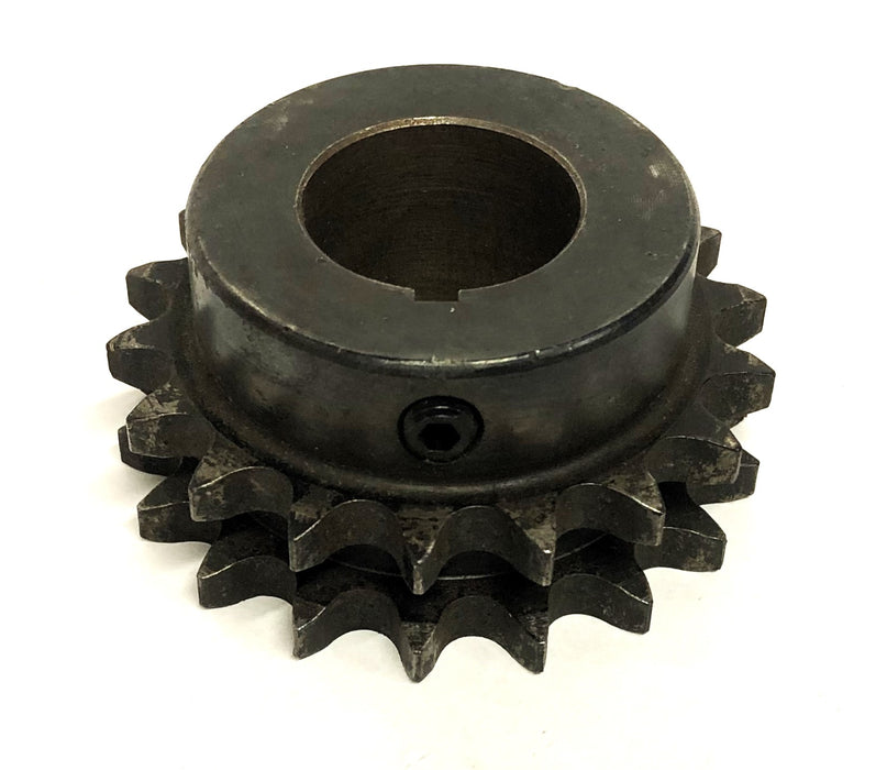 Martin 1.26 Inch Bore 18 Tooth Double Row Roller Chain Sprocket D40B18H USED