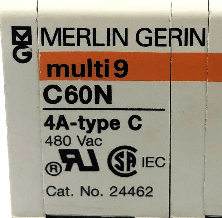 Square D/Merlin Gerin 480 VAC 4 AMP Circuit Breaker 24462 (MG24462) (C60N) NOS