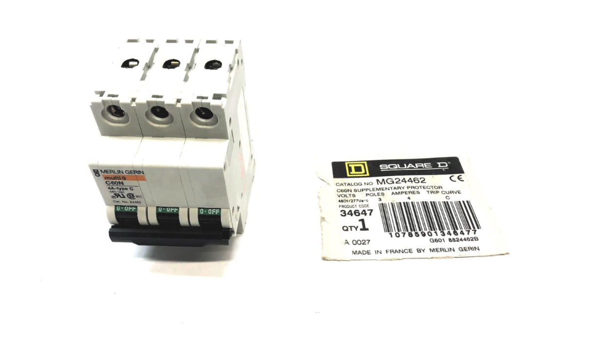 Square D/Merlin Gerin With (1) Clip Circuit Breaker 24462 (MG24462) (C60N) NOS