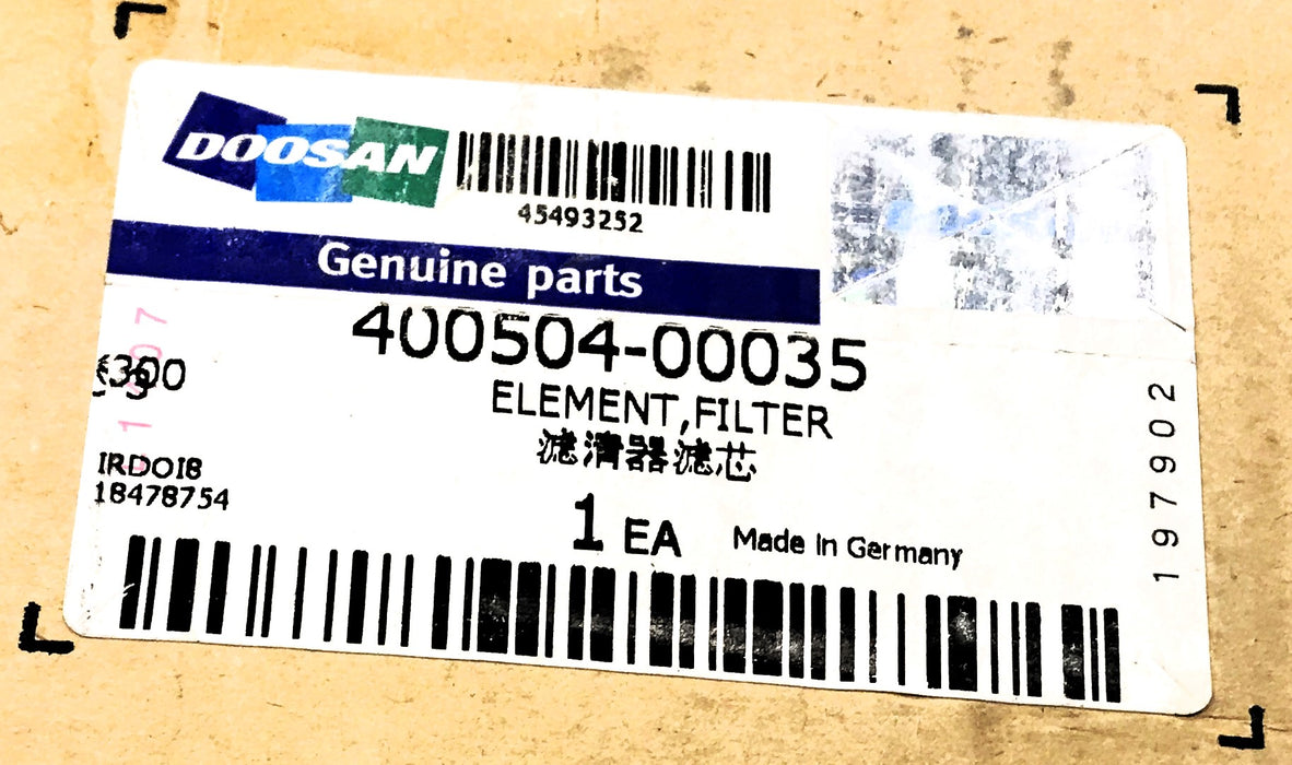 Doosan Hydraulic Filter 400504-00035 NOS