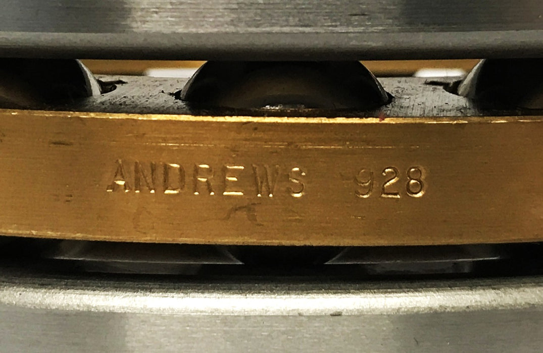 Andrews 3-Piece Thrust Ball Bearing with Bronze Cage 928 NOS