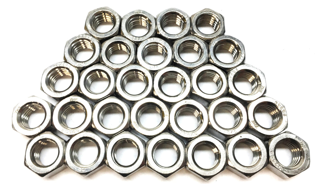 THE 1/2"-13 Stainless Steel Open Hex Nut F594C [Lot of 29] NOS