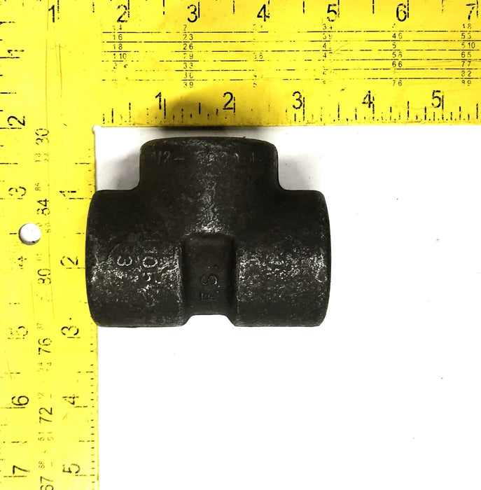 Unbranded 1/2 Inch Valve Reduction Tee 6000 A-105 NOS