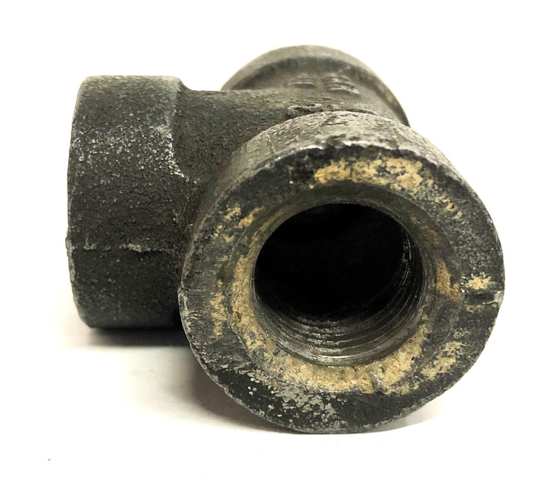 Unbranded G.300WSP 2000WOG Valve Reduction Tee Malleable Iron AAR1/2 NOS