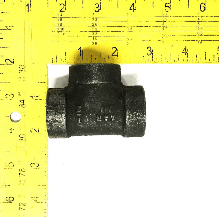 Unbranded G.300WSP 2000WOG Valve Reduction Tee Malleable Iron AAR1/2 NOS