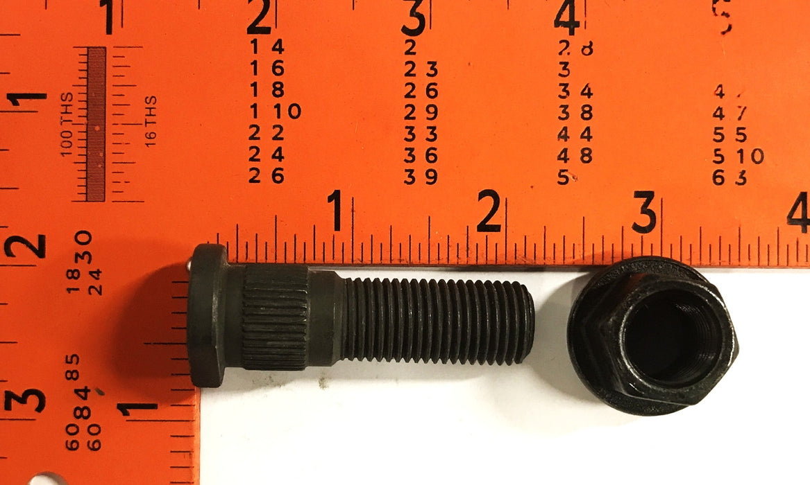 Total Source 2 inch Wheel Stud and Nut HY1465795/LP4019-1020 [Lot of 6] NOS