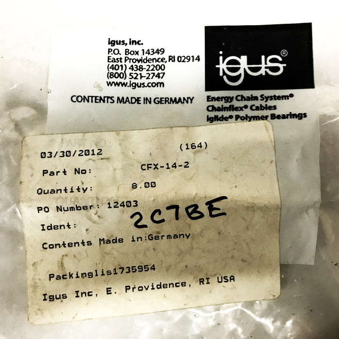 Igus Chainfix Ironing CFX-14-2 [Lot of 4] NOS