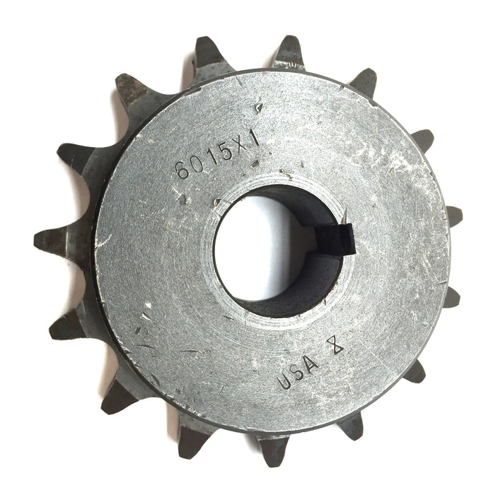 Unbranded 15-Tooth 1" Bore Roller Chain Sprocket 60BS16-1 USED