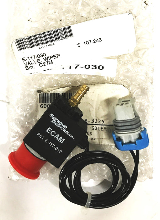 Sprague Solenoid Wiper Valve Assembly E-117-030 NOS