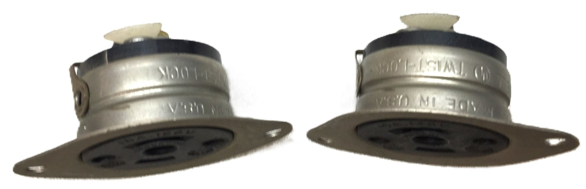 Hubbell 15A/125V Twist-Lock Flanged Receptacle HBL7596 [Lot of 2] NOS