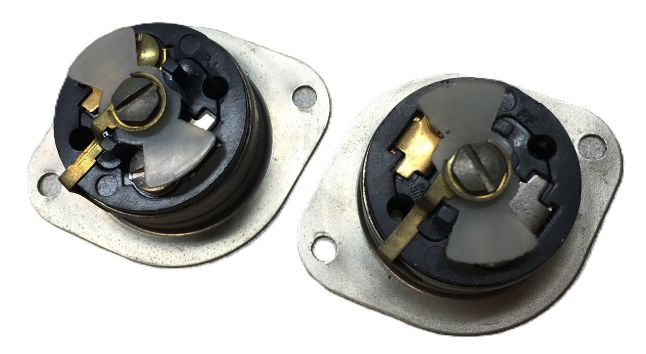 Hubbell 15A/125V Twist-Lock Flanged Receptacle HBL7596 [Lot of 2] NOS
