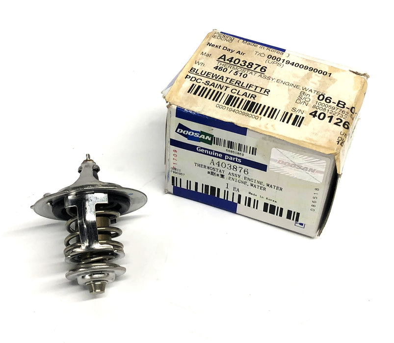 Doosan Engine Water Thermostat Assembly A403876 NOS