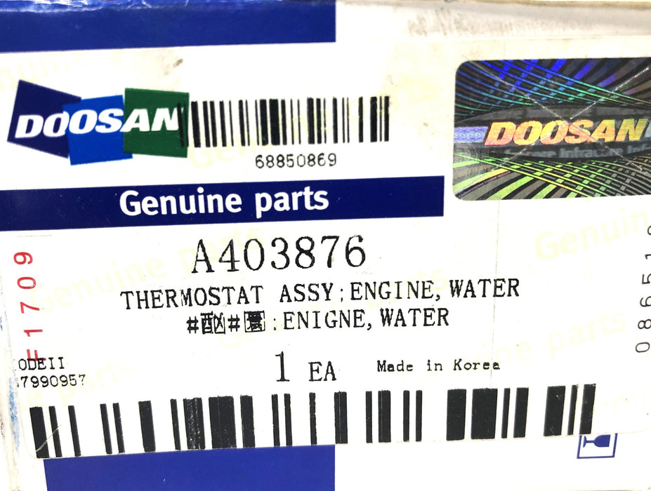 Doosan Engine Water Thermostat Assembly A403876 NOS