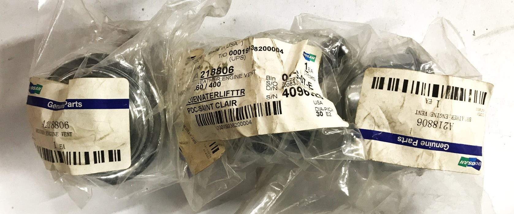 Doosan Crankcase Breather A218806 [Lot of 3] NOS