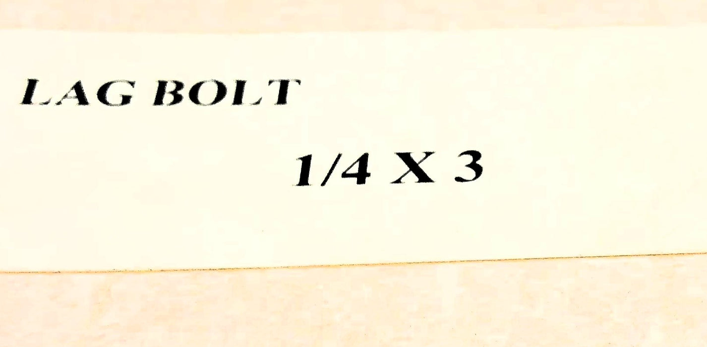 Unbranded 1/4" x 3" Hex Head Lag Bolt Screw [Lot of 47] NOS