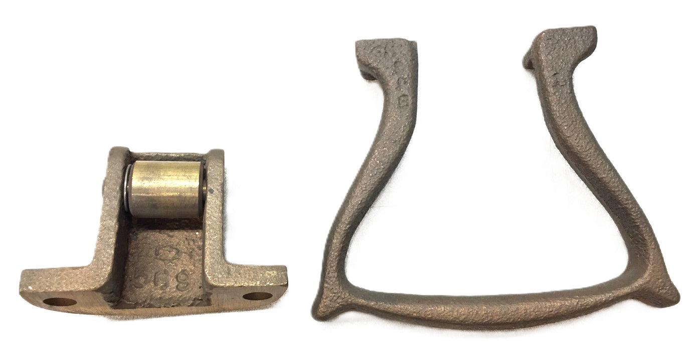 Unbranded Cast Brass Spark Proof Handle Safety Latch Assembly 569 (2pcs) NOS