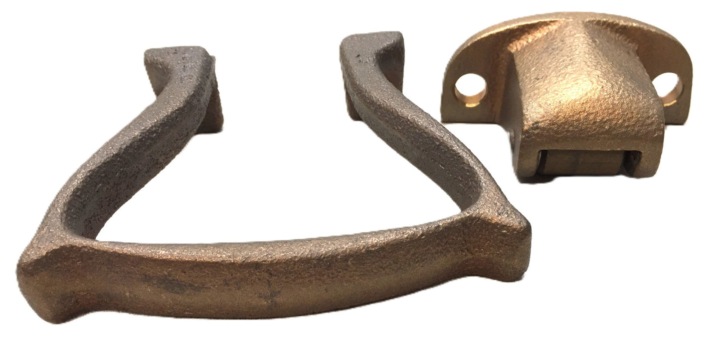 Unbranded Cast Brass Spark Proof Handle Safety Latch Assembly 569 (2pcs) NOS