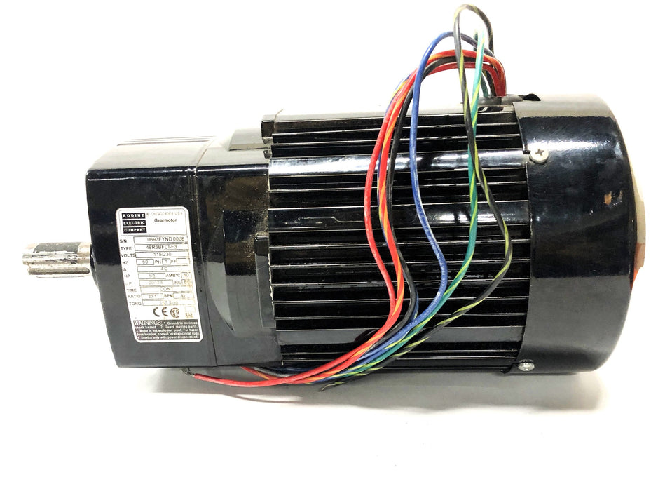 Bodine Gearmotor 115/230V 60 Hz 48R6BFCI-F3 (0693FYND0008) NOS