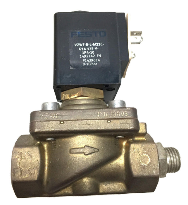 Festo 24VDC/11W Solenoid Valve VACS-H1P-A1-1 (VZWFBLM22CG14135V1P410) USED