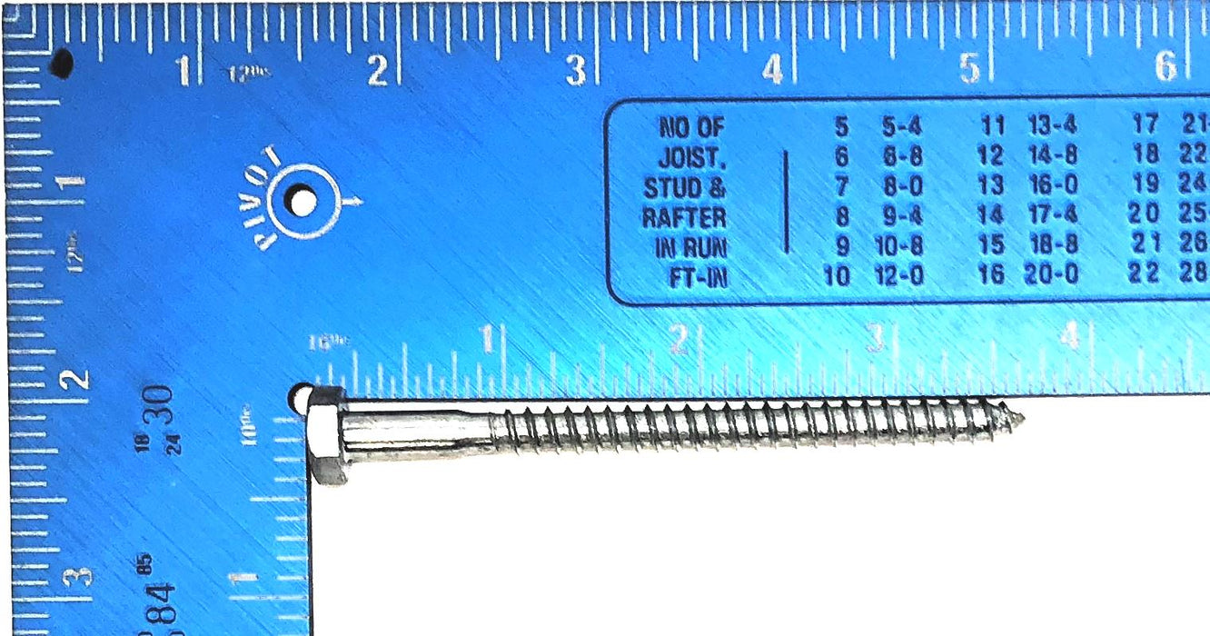 CYI 1/4" x 3-1/2" Hex Head Lag Bolt Screw [Lot of 37] NOS